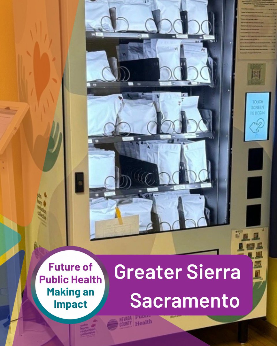 CAPublicHealth's tweet photo. California’s Future of Public Health funding is helping expand free health supply vending machines across Nevada, Plumas and Yolo Counties. Read more: https://t.co/a2ZlxKtrFn

@NevadaCountyCA https://t.co/kxQ8IrI9Wg