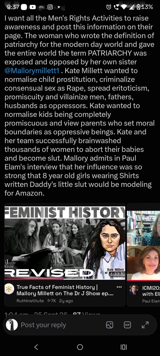 Kong33isking's tweet photo. Women will blindly beleive a mentally ill sex maniac's definition for an imaginary fairy tale. Basically Kate Millett write sexual politics and created this chapter as Patriarchy and how men commit crimes for dominance including rape and spread negativity in society for dominance and what, not, it's so brainwashing. It sold upto 80k copies and became women's Bible in America. A book so dumb that reading it makes you question,how can anyone be so dumb to believe it. Women have attached their emotions and popularized a dumb fantasy.