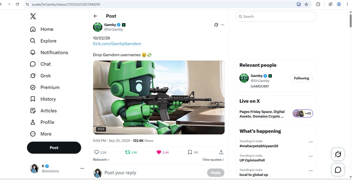 soululou's tweet photo. @stevewilldoit liked and RT
Gamdom - soulouzz 
under your code steve https://t.co/RMbJrxRA5h