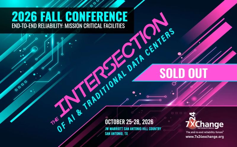 7x24Exchange's tweet photo. The 2026 Fall Conference is an overwhelming success and has reached capacity! 7x24 Exchange is no longer accepting Fall Conference registrations. Onsite registrations in San Antonio will not be accepted. Thank you for your interest in 7x24 Exchange. https://t.co/yT7x3ZbyUy