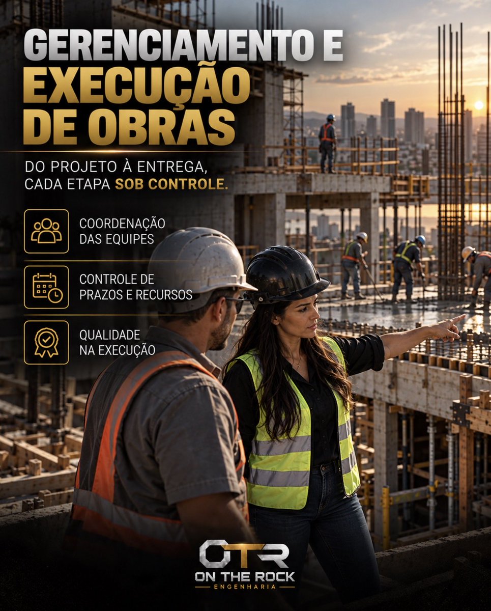 ONTHEROCKeg's tweet photo. Gerenciar uma obra é coordenar equipes, acompanhar a execução e tomar decisões com base no que acontece em campo.

Do projeto à entrega, cada etapa sob controle.

#OnTheRockEngenharia #GestãoDeObras #Engenharia https://t.co/XNnDkwpvoq