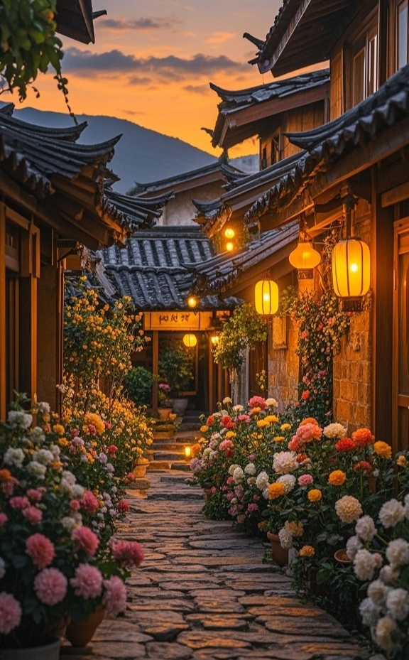 SandiPardepzb's tweet photo. Sunset filtering through old storefronts on a side lane — this quiet corner of the city hits different. https://t.co/Z8y9FjqjA2