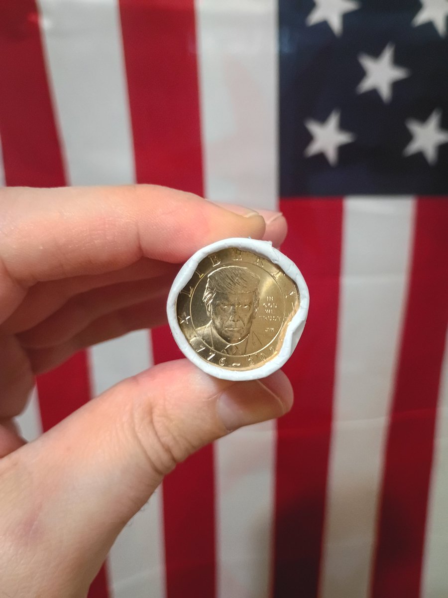JohnKitover_'s tweet photo. The United States Mint began selling and circulating a gold-colored $1 coin featuring President Donald Trump on September 2, 2026, as part of the nation’s Semiquincentennial commemoration of 250 years since 1776. The obverse, designed by Chief Engraver Joseph Menna from an official White House portrait, shows Trump in a suit and tie with the inscriptions “LIBERTY,” “IN GOD WE TRUST,” and the dual dates “1776 ~ 2026.” The reverse, based on a Frank Gasparro rendering of the presidential seal, includes an eagle with olive branch and arrows and the numeral “250” on the shield. The coins are Philadelphia-struck, lack a mint mark, have a plain edge, and use the same manganese-brass cladding as other modern “golden” dollars. They are legal tender. The Mint sells them at a premium—$61 for a 25-coin roll and $154.50 for a 100-coin bag—and randomly mixed 250,000 pieces struck on July 4 with a special privy mark.​
Usmint
The issue is unusual because American coinage long avoided living rulers. The Coinage Act of 1792 required designs “emblematic of liberty” and, on gold and silver, an eagle—an explicit break from European monarchs on money. For more than a century, Liberty personified the nation. That tradition cracked in 1909, when the Lincoln cent became the first circulating coin to portray a president, marking the centennial of Lincoln’s birth. Washington followed on the quarter in 1932, Jefferson on the nickel in 1938, Roosevelt on the dime in 1946, and Kennedy on the half dollar in 1964, months after his assassination. By then, presidents occupied every regular circulating denomination except the dollar.​
Usmint
Dollar coins themselves have a stop-start history. The first U.S. dollars of the 1790s featured Liberty. After the Peace dollar ended in 1935, no circulating dollar coin appeared until the Eisenhower dollar of 1971–78, the first to honor a president. Bicentennial reverses marked 1976. The smaller Susan B. Anthony dollar (1979–81, revived 1999) failed in commerce because it was easily confused with the quarter. The Sacagawea “golden dollar” of 2000 and the subsequent Native American and American Innovation series kept the golden look but still saw limited everyday use. Congress tried again with the Presidential $1 Coin Act of 2005, which authorized four deceased presidents a year from 2007 through 2016, in order of service, with a two-year waiting period after death. Circulating production was suspended in 2011 after inventories piled up; collector issues continued, and a separate 2020 coin honored George H. W. Bush after his death. Living presidents were barred from that series.​
Congress
The Trump dollar rests on different authority: the Circulating Collectible Coin Redesign Act of 2020, which Trump signed and which lets the Treasury secretary issue a one-year $1 coin in 2026 with designs “emblematic of the United States semiquincentennial.” Treasury lawyers concluded that language permitted a sitting president’s portrait. Critics cited an 1866 statute against living persons on currency notes and securities, plus the spirit of the presidential-dollar rules. Supporters noted that Calvin Coolidge had appeared, while in office, on the 1926 Sesquicentennial commemorative half dollar—the only earlier living president on a U.S. coin. The new piece is therefore both a continuation of anniversary coinage and a sharp departure from the deceased-only custom that has governed circulating portraits since Lincoln. Whether it circulates widely or remains a collector item, it joins a long American pattern: new coins mark national milestones, and the faces on those coins record what the country chooses to honor at a given moment.