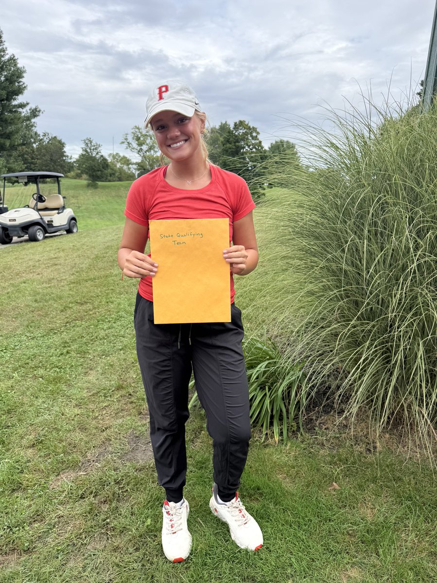 QuakerSports's tweet photo. Congratulations to Annabelle Hacker on advancing to STATE in golf today at the tough Harrison Hills Regional today in golf! Annabelle will compete at state next Friday and Saturday!!! https://t.co/H9akWYtv4P