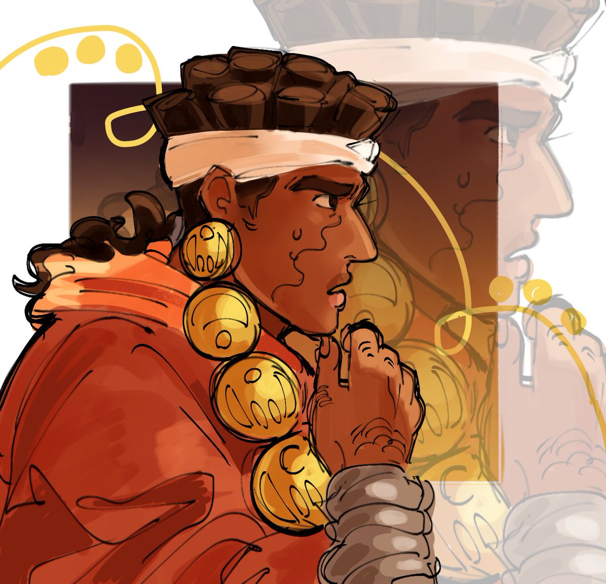 divineep_'s tweet photo. avdol screenshot redraw because i miss him 🙁 #jjba https://t.co/umm3HYJgjX
