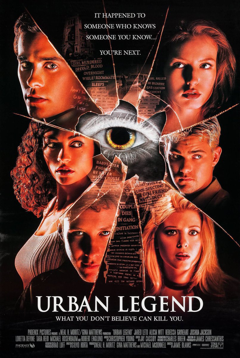 RetroNewsNow's tweet photo. 🎬 ‘Urban Legend’ opened in theaters 28 years ago, September 25, 1998 https://t.co/DVgqGgNDtZ