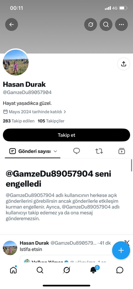 aybars19077's tweet photo. @GamzeDu89057904 @Eltun_Bey Engellemiş bide amk Dkdkd https://t.co/B543JRcMbE