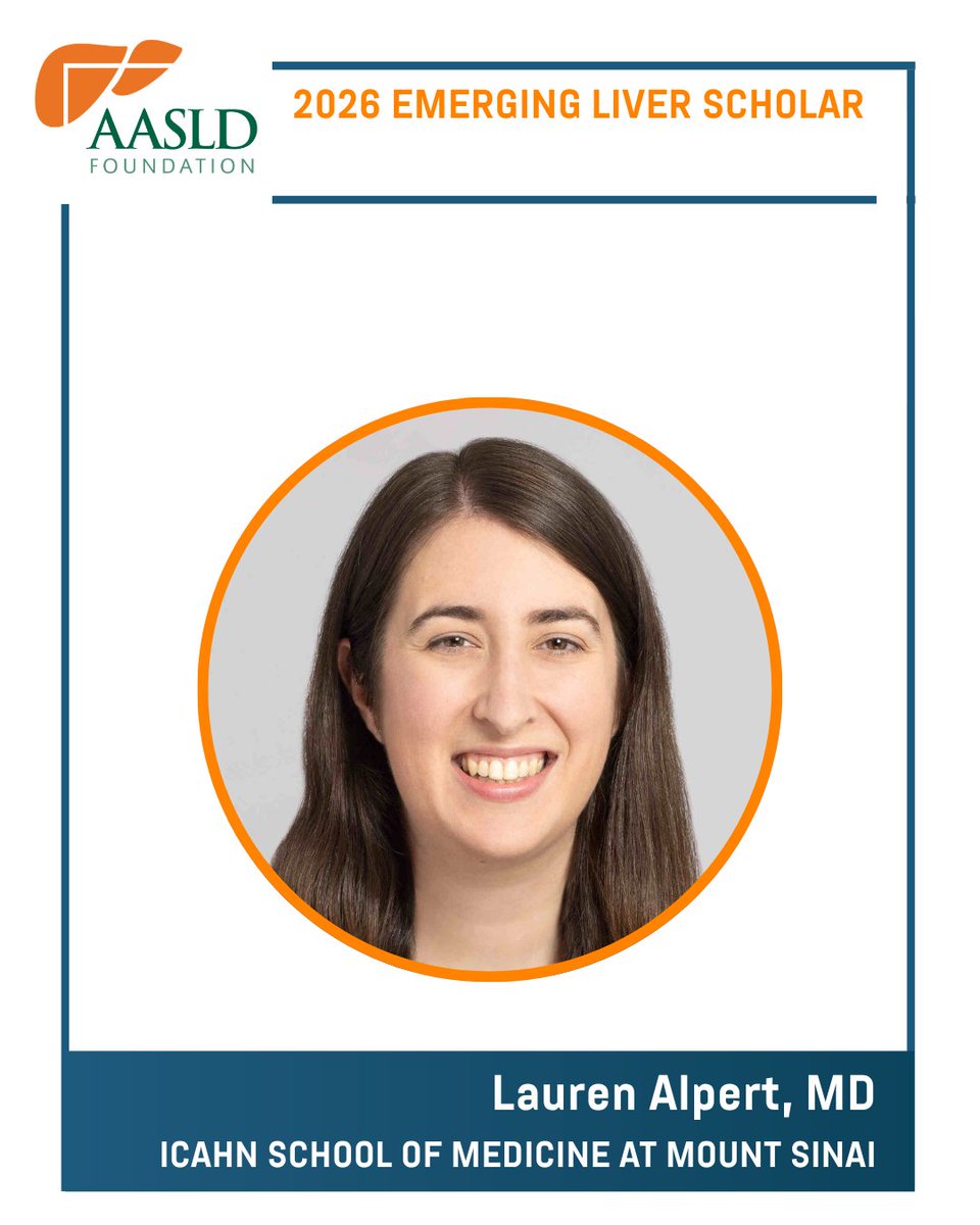 AASLDFoundation's tweet photo. 👏Congratulations to Razan Aburumman, MD @RazanAburummann, Lauren Alpert, MD, John Donlan, MD @donlan_john, Caren Doueiry, MD, PhD @CDoueiry, recipients of the #Emerging Liver Scholar Award! 

Learn more about this year's award recipients: https://t.co/aUVuXkp7Ns https://t.co/ZwNho7DJzD