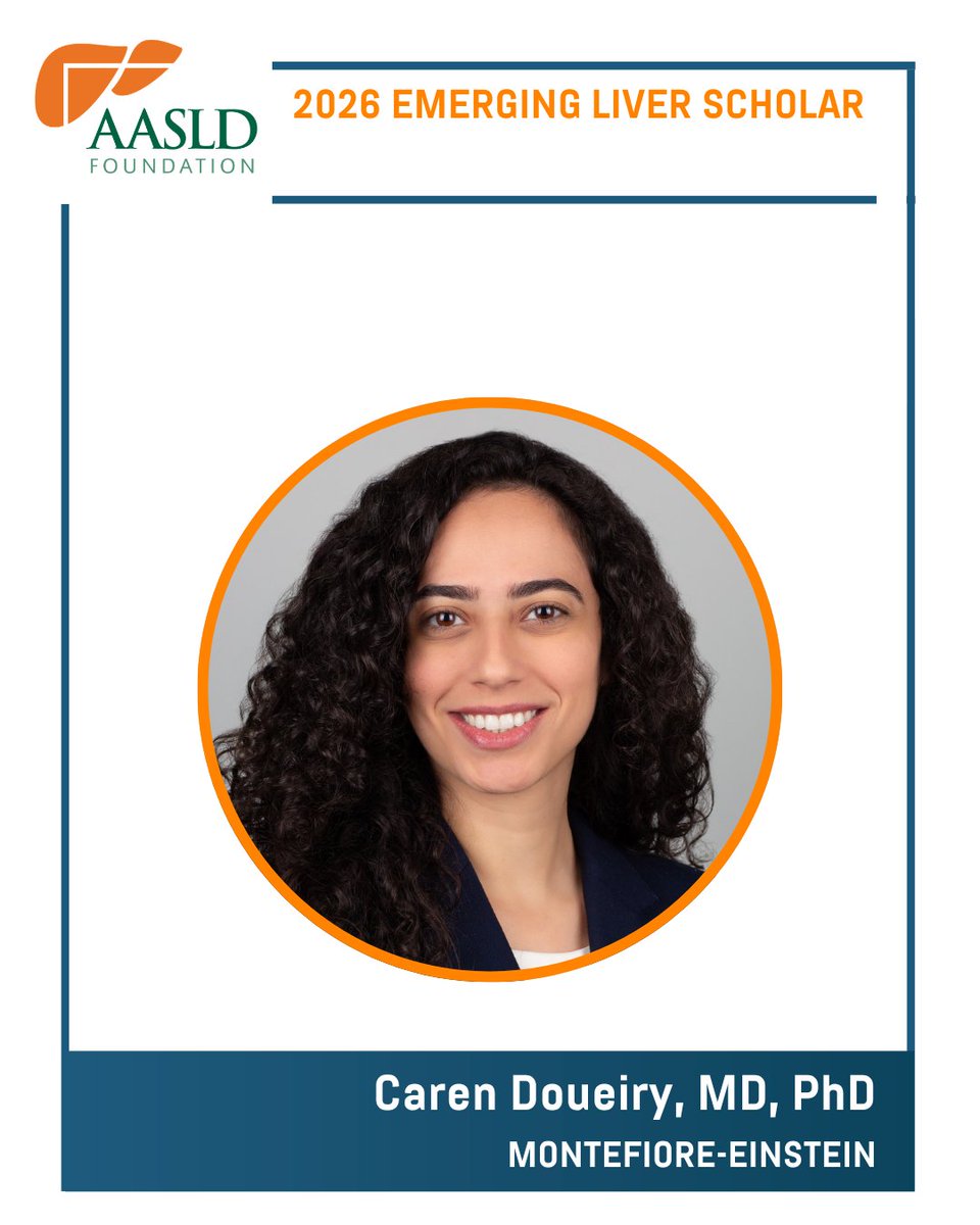 AASLDFoundation's tweet photo. 👏Congratulations to Razan Aburumman, MD @RazanAburummann, Lauren Alpert, MD, John Donlan, MD @donlan_john, Caren Doueiry, MD, PhD @CDoueiry, recipients of the #Emerging Liver Scholar Award! 

Learn more about this year's award recipients: https://t.co/aUVuXkp7Ns https://t.co/ZwNho7DJzD