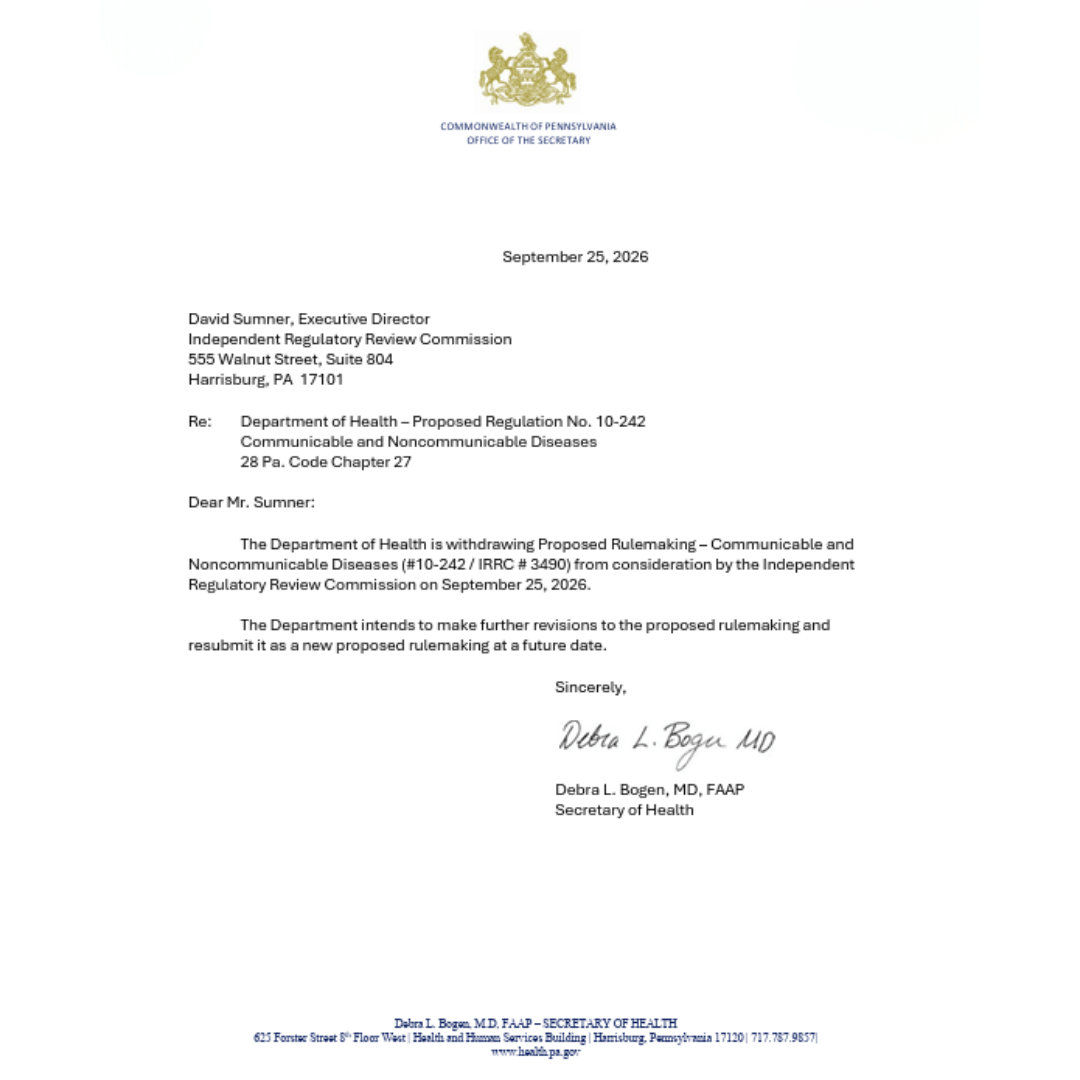 SenatorKeefer's tweet photo. (1/2)🚨𝐁𝐑𝐄𝐀𝐊𝐈𝐍𝐆: The PA DOH is withdrawing the Shapiro administration’s proposed regulations following strong public opposition.

𝐓𝐡𝐚𝐭 𝐒𝐡𝐚𝐩𝐢𝐫𝐨 𝐩𝐨𝐰𝐞𝐫 𝐠𝐫𝐚𝐛 𝐣𝐮𝐬𝐭 𝐡𝐢𝐭 𝐚 𝐫𝐨𝐚𝐝𝐛𝐥𝐨𝐜𝐤: 𝐏𝐞𝐧𝐧𝐬𝐲𝐥𝐯𝐚𝐧𝐢𝐚’𝐬 𝐜𝐢𝐭𝐢𝐳𝐞𝐧𝐬 https://t.co/87Igw5rhdT