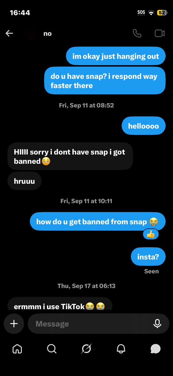 hungahhbrit's tweet photo. This guy bro😭😭

#BWC larper catfisher telling people he dont got a snap or an instagram 

do not EVER catfish as me again chud https://t.co/PuRhJvRcku