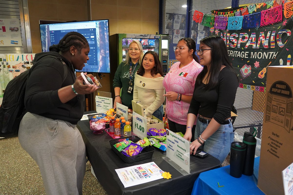 bps271's tweet photo. Each year, Americans observe National Hispanic Heritage Month from September 15 to October 15. This week, Kennedy High School’s Latinx Club hosted a booth to raise awareness about Hispanic heritage. We’re proud to celebrate the diversity of our Bloomington schools and community. https://t.co/VSXFZklsQb