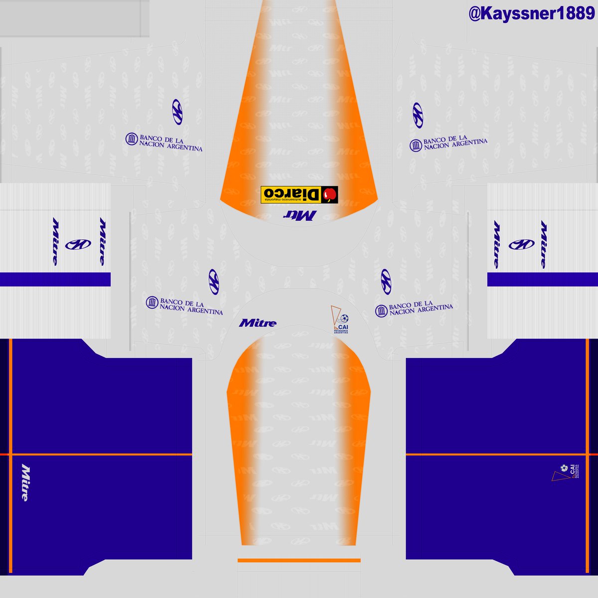 Kayssner1889's tweet photo. Kits CAI Cómodoro Rivadavia - 2008/09 - B Nacional - Mitre

#KitRetro #Kit #KitPes #KitMaker #EFootball #Mitre #Ascenso @CAIsemillero 

Link---> https://t.co/FvQyZoXl0s https://t.co/TQHm7W3Hyr
