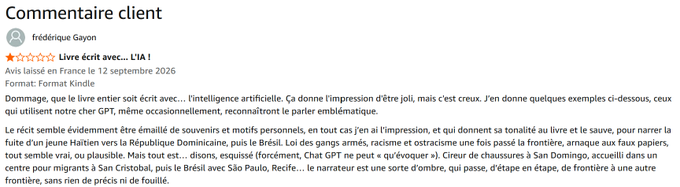 iegor_gran's tweet photo. Une cliente Amazon, meilleure lectrice que les jurés du Goncourt, du Femina, et du Renaudot, avait repéré la fadeur et la supercherie avant tout le monde https://t.co/8OKLc2gBV0