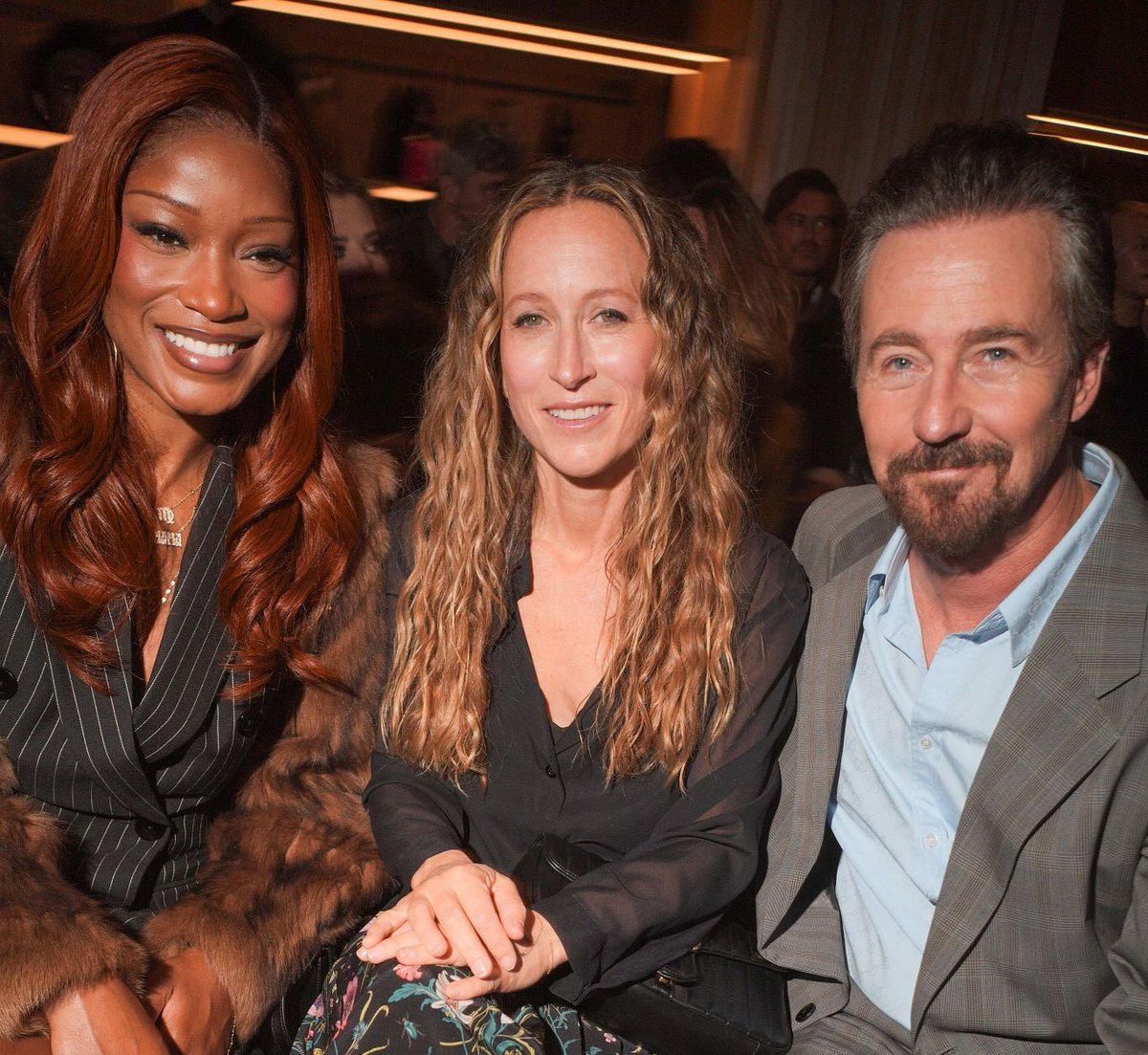 universe_melyna's tweet photo. Edward Norton, Shauna Robertson and Keke Palmer in #GucciSS27 @gucci https://t.co/CGOjUMkLHk