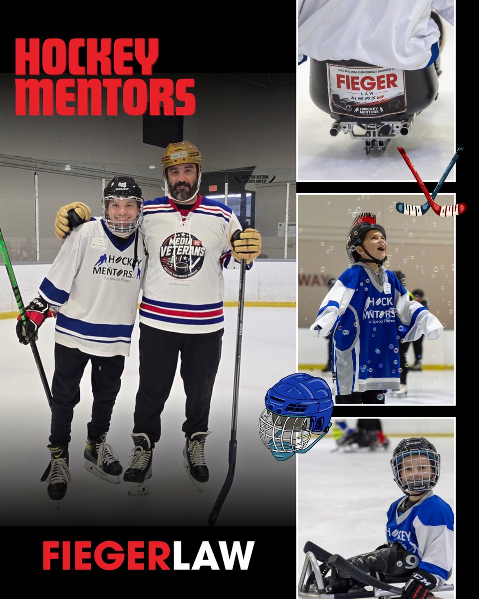 FiegerLaw's tweet photo. We’re excited to sponsor a sled and have Attorney Paul Huebner participate in Hockey Mentors, helping support adaptive hockey and create opportunities for athletes of all abilities.

We’re honored to support inclusive sports and our local community!

#fiegerlaw #hockeymentors #sledhockey #hockey #inclusive #community