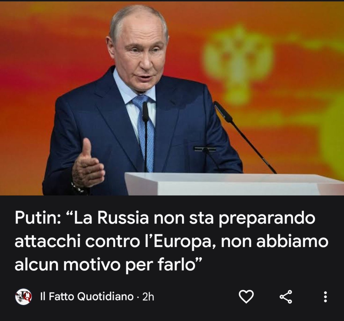 DiegoFusaro's tweet photo. Ma per la propaganda occidentale vale il contrario: Putin vuole aggredire o, meglio, l'Europa vuole a tutti i costi il casus belli per fare la guerra con la Russia. https://t.co/O96F1pfpvN