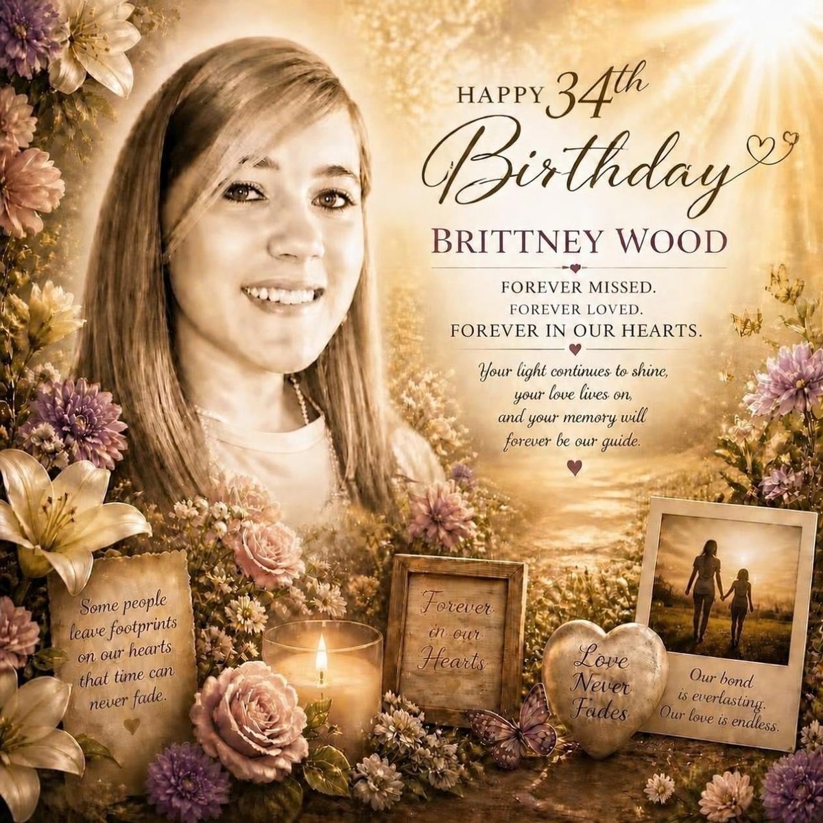 ALColdCase's tweet photo. Many heartfelt wishes for Brittney Wood on her 34th birthday! She has been missing from us only in body; in heart, mind, and spirit, she is always here. We hope and pray she will be home one day soon!

Though we never met her, we feel like she is family. We celebrate the life she had within her, and the love she had for those around her.

#BrittneyWood #MissingBrittneyWood @MissingBrittney  #missing #MobileCountyAlabama #BaldwinCountAL #ColdCase #Unsolved #Unforgotten #Listen #Act #Advocate #BeTheSpark #AlabamaColdCaseAdvocacy