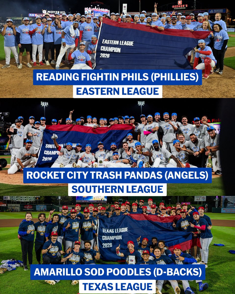 MLB's tweet photo. 🗣️ FUTURE

The 2026 Minor League champions have been crowned! https://t.co/Wj68wE3CET