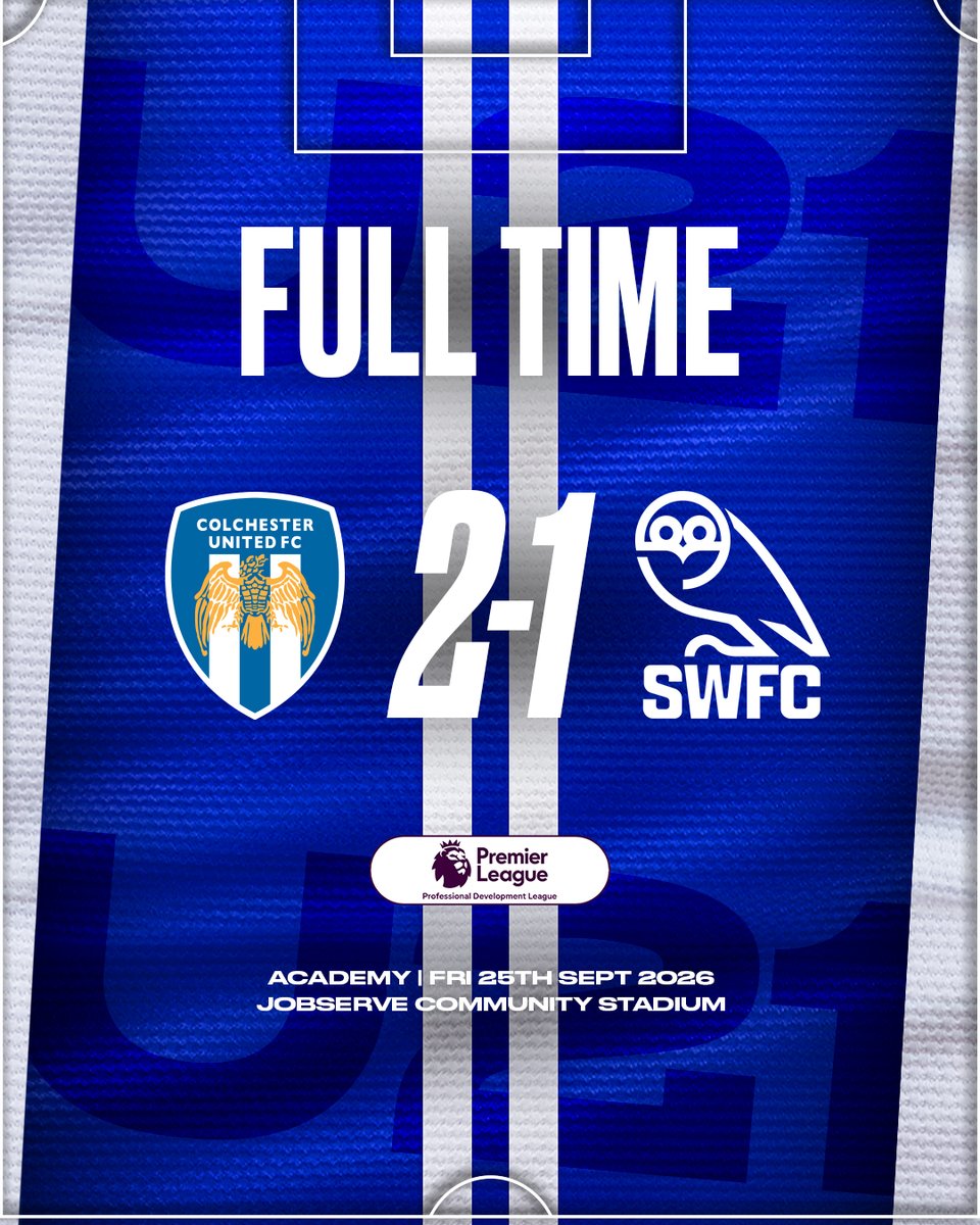ColU_Official's tweet photo. Goals from Milton Oni and Brume Okuku secured a win over Sheffield Wednesday for our U21s this evening at the JobServe Community Stadium.
Read the match report now ‡οΈ
βοΈ https://t.co/mdN1vfTEfI
#ColU #ColUAcademy https://t.co/4SIBiRlN6Z