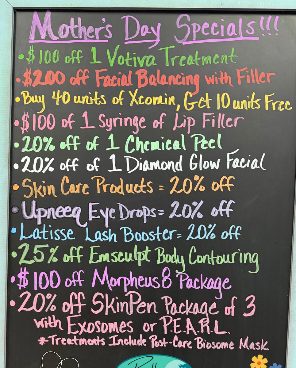 AlannaPickar's tweet photo. Happy Mother’s Day! We’re celebrating moms all month long. With summer approaching, now is the perfect time to balance your skin and hormones. Call for a complimentary consultation—we offer treatments that work. https://t.co/fHJ6EkBvuV