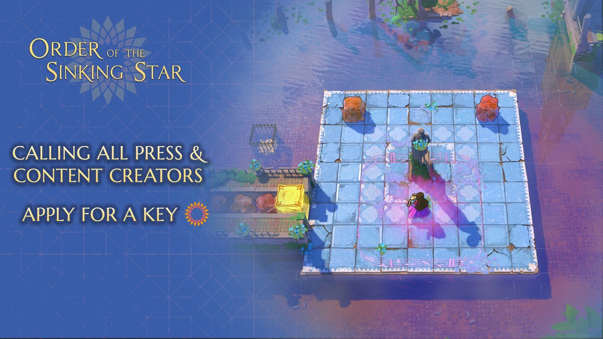SinkingStarGame's tweet photo. 📢 CREATORS & PRESS: Review key requests for Order of the Sinking Star are still open! 🔑

Request for a key here:
✍️ Press Form: https://t.co/0bxmmrFFdB
📺 Creator Form: https://t.co/R1i5iiVqeH
📜 Details: https://t.co/G0U1fXrsAl
🔄 RT & like to spread the word to fellow creators!

#ContentCreator #IndieGames