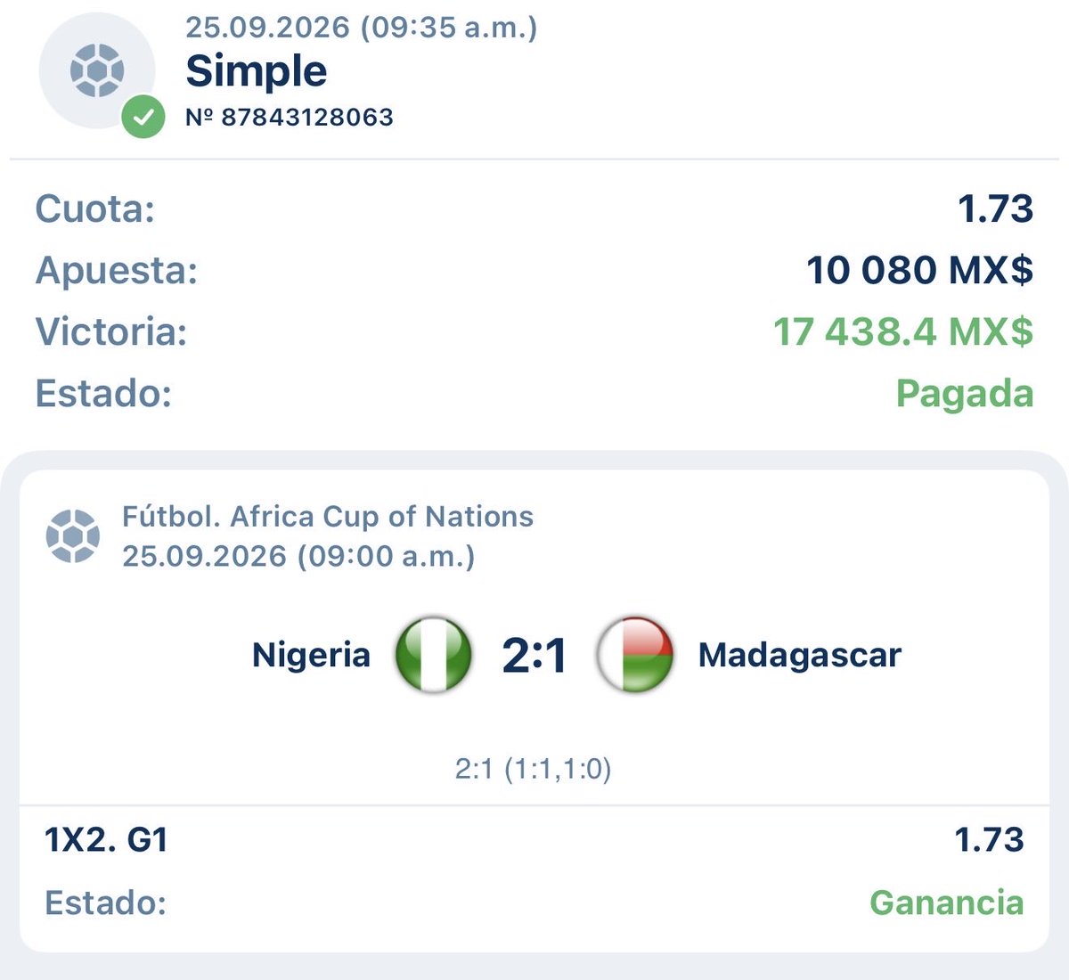 tainpicks's tweet photo. 🟢💰 HOY FUE UNA PUTA LOCURA 💰🟢

No fue una, ni dos… TODO LO QUE TOCAMOS TERMINÓ EN VERDE. 😮‍💨🔥

🇳🇬 NIGERIA 2-1 ✅
🇸🇪 SUECIA 2-1 ✅
🇩🇿 ARGELIA 3-1 ✅

💵 $20,000 → $30,160
💵 $10,000 → $18,096
💵 $10,000 → $14,028
💵 $10,080 → $17,438

4 BOLETOS. 4 PAGADOS. 🤑🤑🤑

Hoy no hay mucho que explicar… LAS CAPTURAS HABLAN SOLAS.

🟢 VERDE TRAS VERDE. SEGUIMOS HACIENDO LO NUESTRO. 📈💸