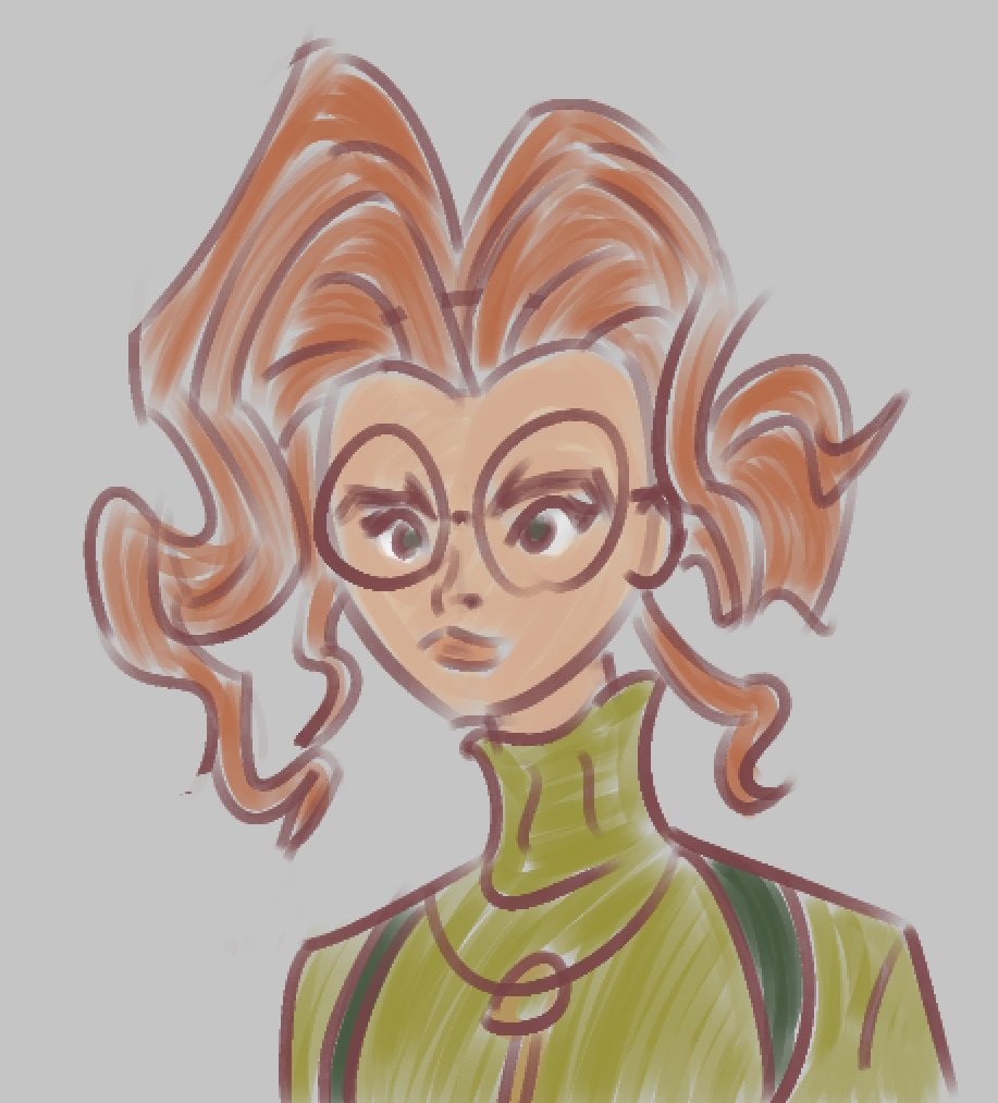 CyanPlastic's tweet photo. Paige doodle from Deadlock https://t.co/B2F93I1b1t