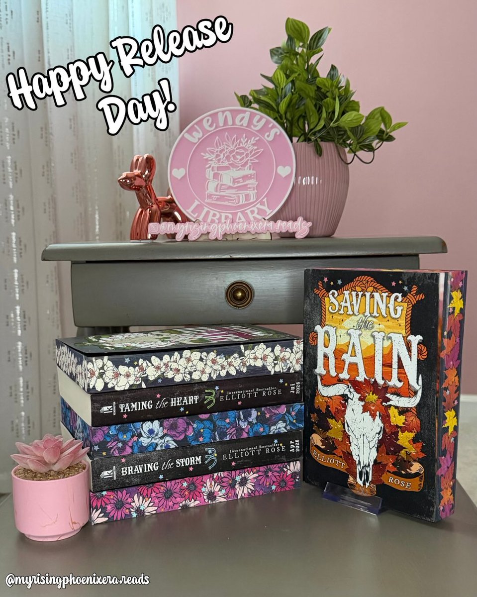 SimoneHambps's tweet photo. Happy release day to Saving the Rain by Elliott Rose! The deluxe edition features sprayed edges and character art. Stepbrothers, rivals to lovers, found family, and plenty of angst make this a must-read romance. https://t.co/n6vxgeHHqo