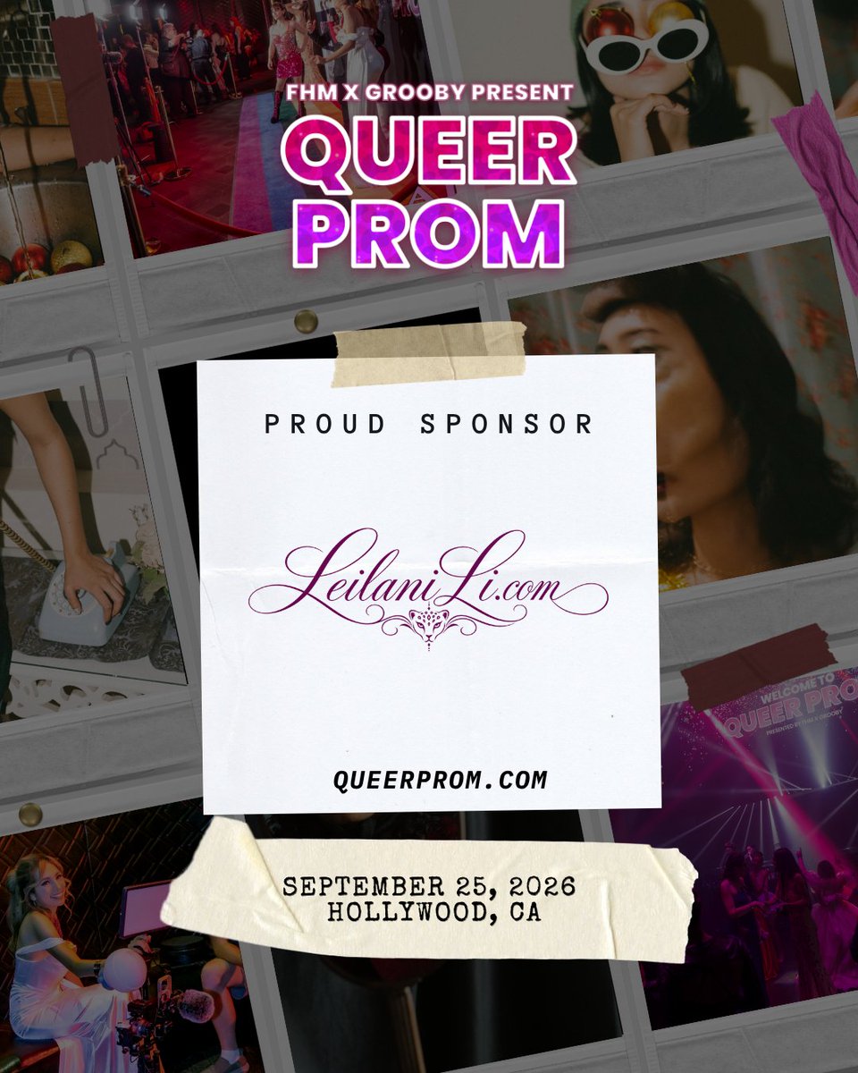 groobydotcom's tweet photo. Special thanks to our Queer Prom Silver Sponsor @leilani_li! #QueerProm https://t.co/vlGD8c25pK