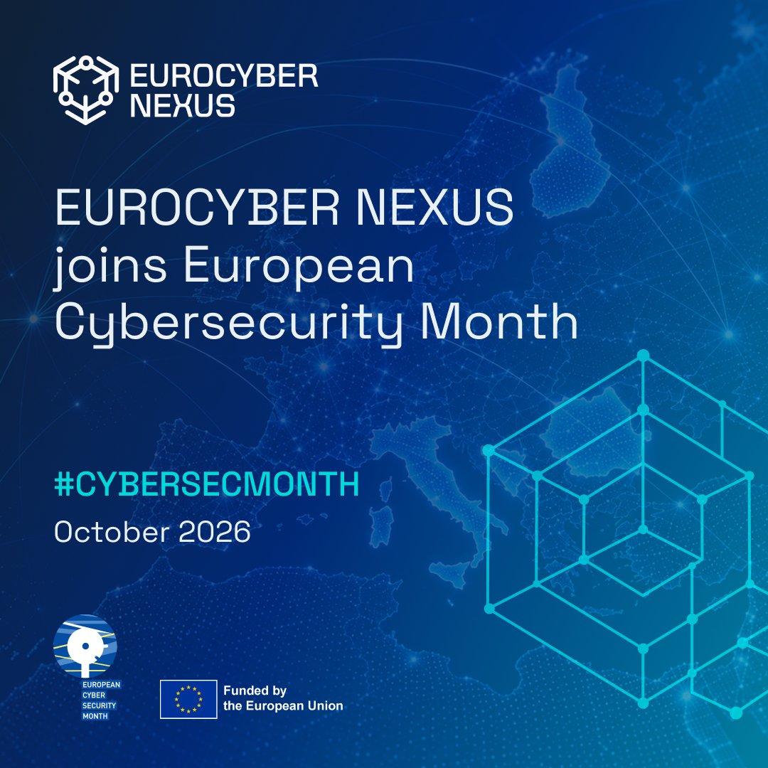 EuroCyberNexus's tweet photo. 🔐 October is European #CyberSecMonth! This year's campaign kicked off with "The Human Compass", putting people at the centre of cyber resilience.  For #EUROCYBERNEXUS, that means SMEs facing #NIS2 and the ecosystems that support them. 
Stay tuned! 
@enisa_eu #ECSM2026 https://t.co/uhhAL2iKeJ