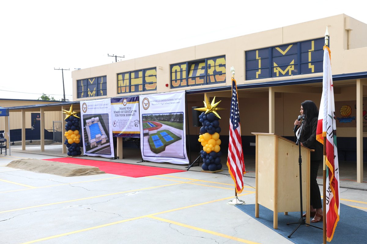 gomusd's tweet photo. Today, Montebello Unified School District broke ground on a new state-of-the-art Aquatic Facility and Tennis Courts at Montebello High School!  🎉🏊🎾 This exciting bond project will provide our student-athletes with a competitive aquatic pool, modern tennis courts.... https://t.co/rz6H7ABbkY