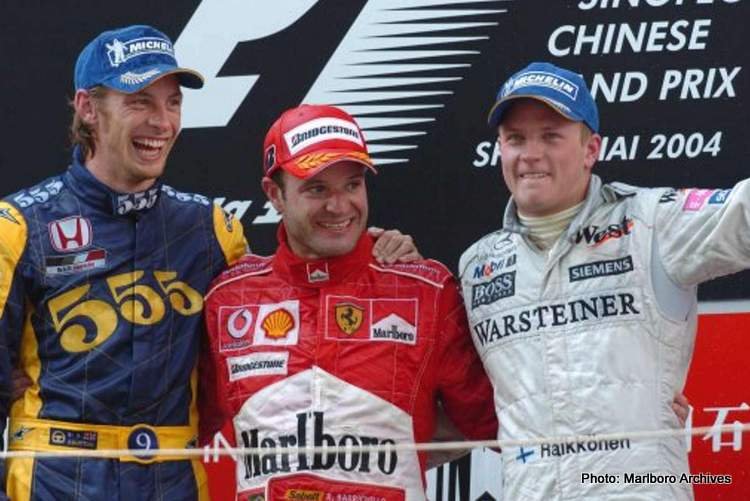 JunaidSamodien_'s tweet photo. #OnThisDay at the 2004 Chinese Grand Prix, @rubarrichello claimed victory by 1.035s ahead of BAR's Jenson Button, and the McLaren of Kimi Raikkonen in third. https://t.co/0up4ncXr3x