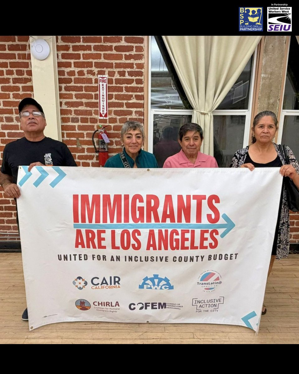 Building_Skills's tweet photo. BSP joined the @immigrantsarela Coalition to listen, learn, and advocate for the Guaranteed Basic Income program being proposed to the LA County Board of Supervisors. This program would provide a lifeline to seniors in LA county who cannot access retirement programs.

Immigrant elders spent 20,30, even 40 years of their lives contributing to the county and many are still working past the retirement age. With the rising costs of living and defunding of public assistance programs, we need a solution to ensure those who have spent their lives building this county can retire with dignity.

Thank you to the IRLA coalition for advocating for this important program and for the opportunity to join you in the advocacy.