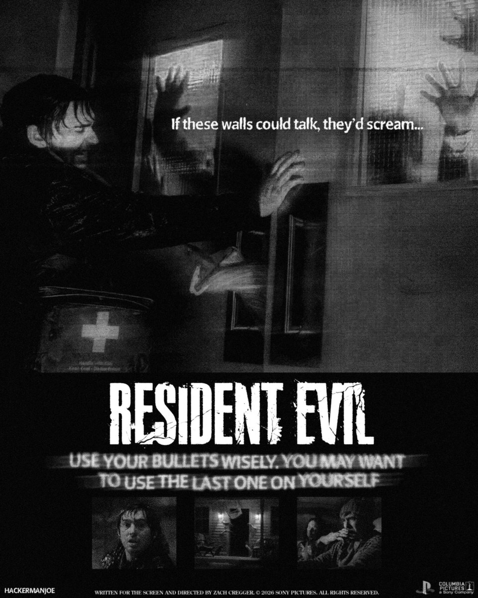 hackermanjoe's tweet photo. RESIDENT EVIL (2026) dir. Zach Cregger https://t.co/OH2mkVQ0O0