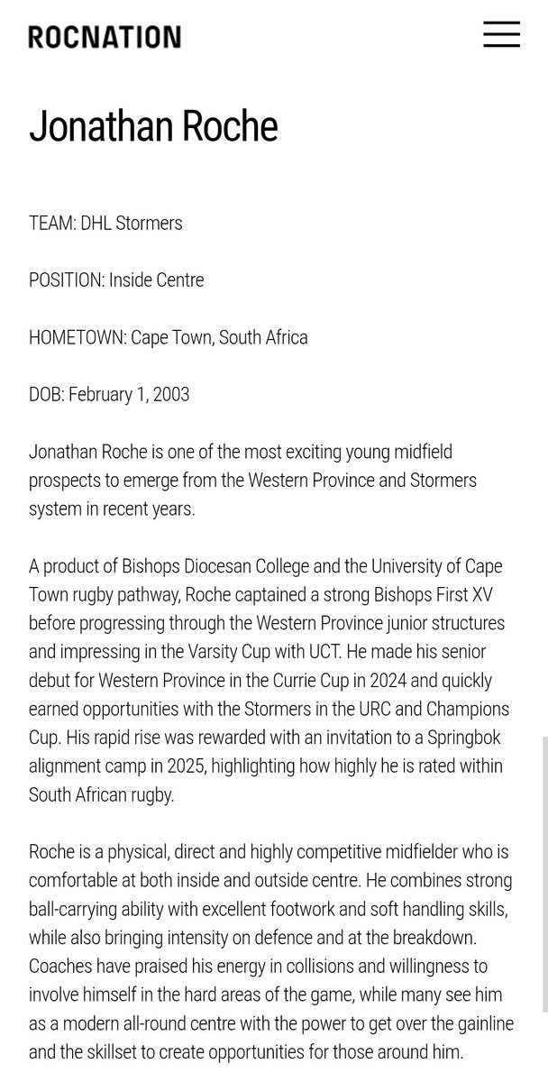 SardieqWP's tweet photo. Jonathan "Jono" Roche
βͺοΈ 23 yrs old
βͺοΈ 100 kg
βͺοΈ 1.89 m
Stormers team is full of Bishops Boys, and they're all absolute fire. Sacha. Khan. Pead. Roche.
And he wears ankle socks like Damian de Allende and Jesse Kriel π
ππ½
#CONvSTO #URC @fdaniels2602 https://t.co/ARiqH1jc6U