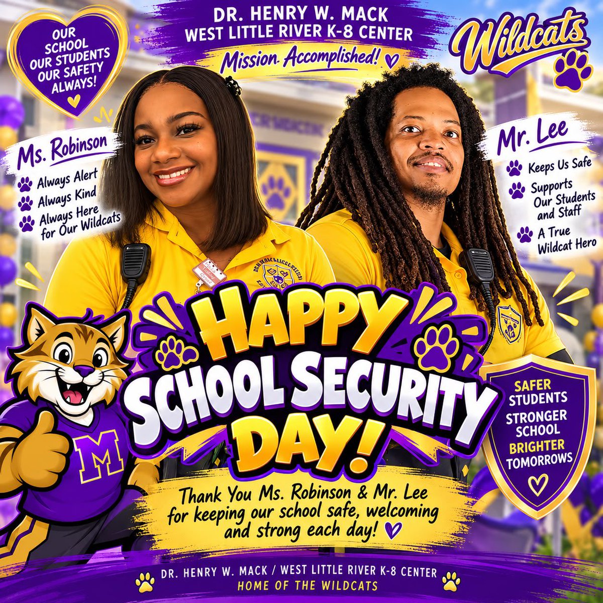 themack_k8's tweet photo. πHappy Security Appreciation Weekπ
We proudly recognize and thank our dedicated security team for working each day to keep our students, staff, and school community safe. We appreciate all that you do! ππΎβ¨
#SecurityAppreciationWeek #ThankYou #SchoolSafety #HenryMackWLRK8 https://t.co/fKoH9FCl1d