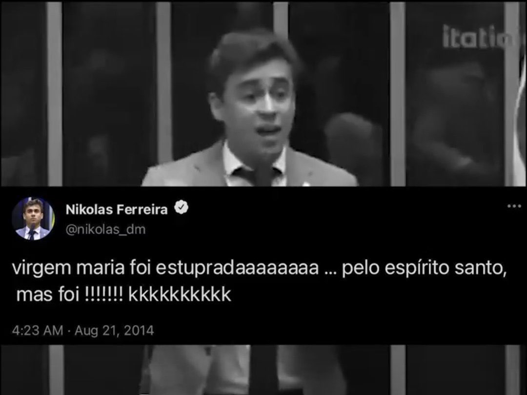 carololivac's tweet photo. A pessoa que votar em Nikolas Ferreira está do lado do diabo https://t.co/p5MVSsIjeT