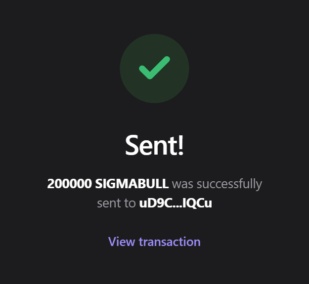 SigmaBullSol's tweet photo. Every wallet gets 200,000 $SIGMABULL 🪂

Like + RT pinned post 📌

Drop your Solana $Sol Address &amp; RT ♻️

First 888 wallet ⬇️ #Airdrop https://t.co/c0fr6aiClk