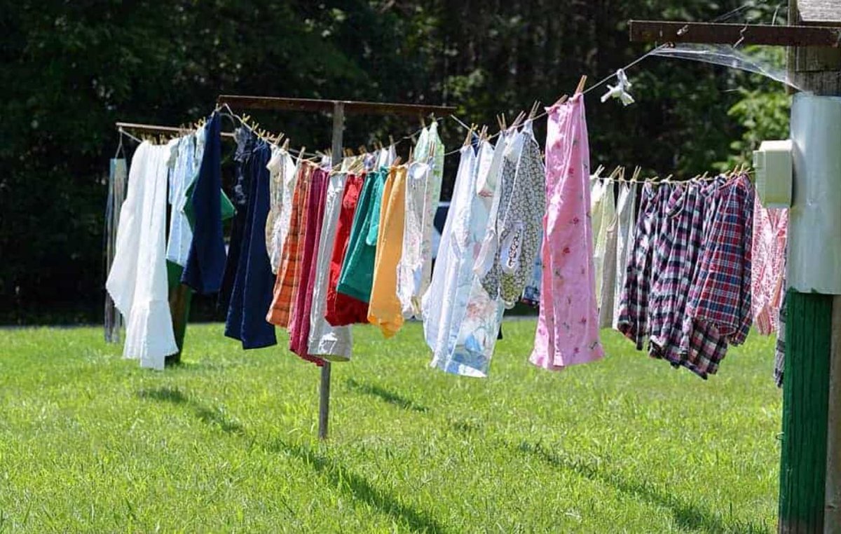 GeorgetteS65888's tweet photo. @ThinkNGuess Yes they are clothes pegs used to fasten washing to an outdoor line strung between poles to hang out washing to dry naturally outside in the gentle breeze. https://t.co/TFrGapEjHg