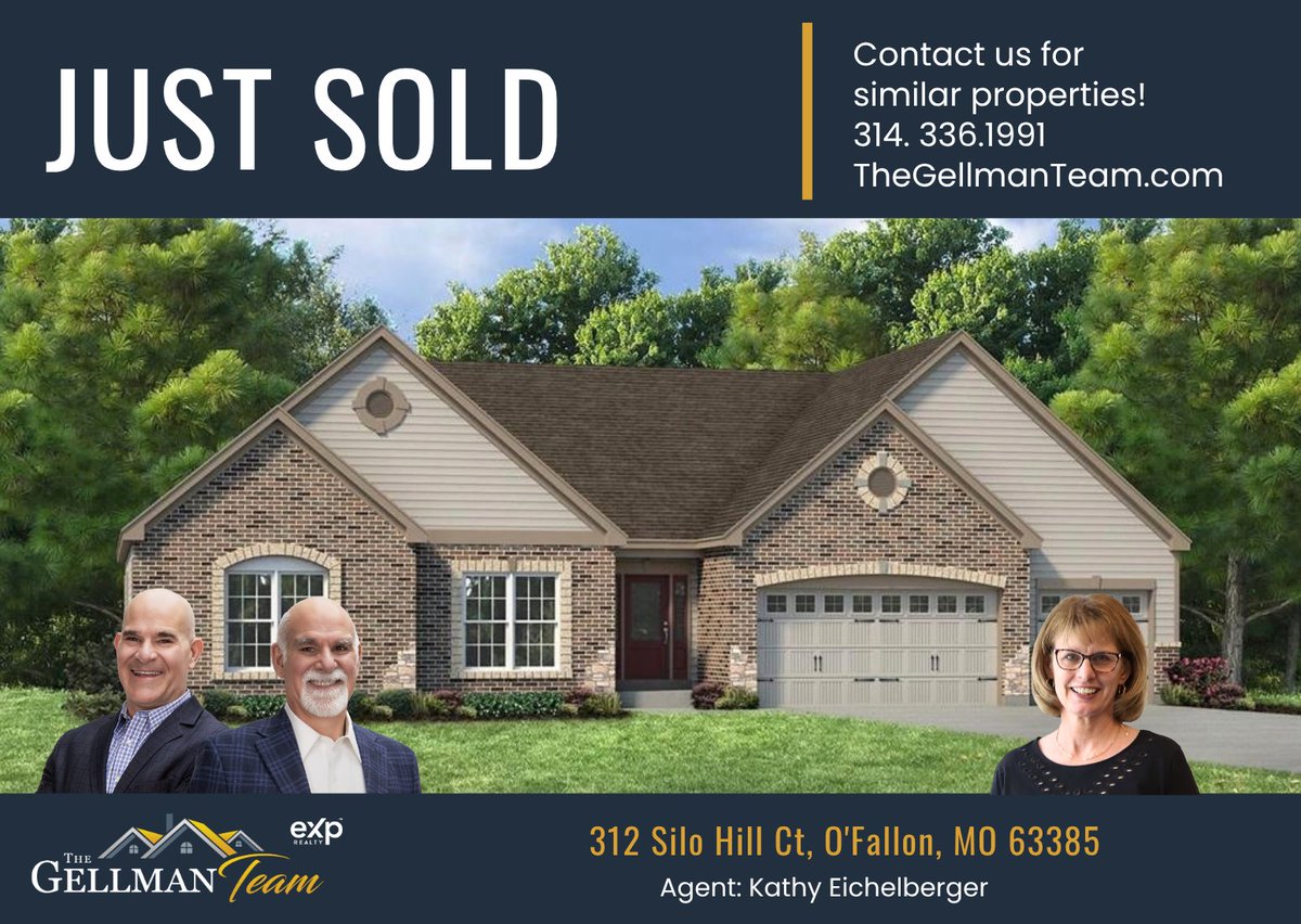 TheGellmanTeam's tweet photo. Another SOLD by The Gellman Team - 312 Silo Hill Ct, O'Fallon, MO 63385 #thegellmanteam #OFallon #wesellhomes #justsold #realestate #stl #stlrealty #stlouisrealestate #missourirealestate https://t.co/vqeawaJWF9