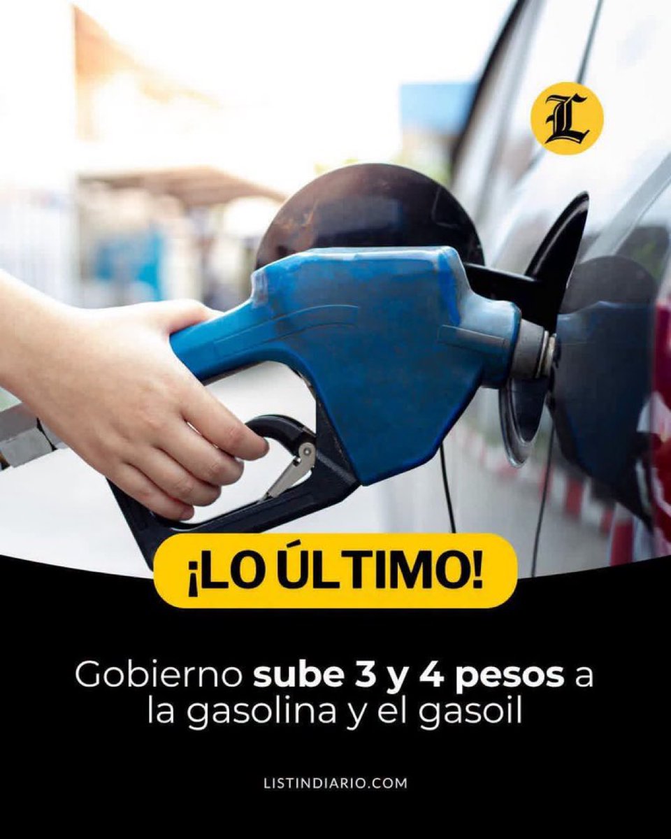 Adonaidamedina's tweet photo. Hoy es viernes y sube el precio de los combustibles.  👇 https://t.co/o5Fhtmqt5i