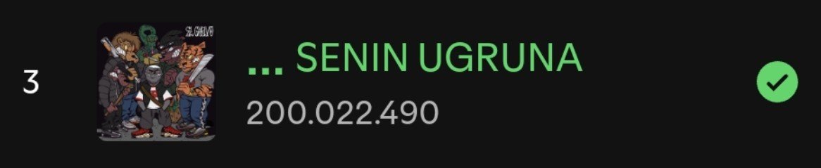 kolar_77's tweet photo. 🚨🚨🚨SENİN UGRUNA 200 M STREAM OLDU
TR DEKİ 7. 200M+ ŞARKI OLDU https://t.co/dJPGdkqVlv