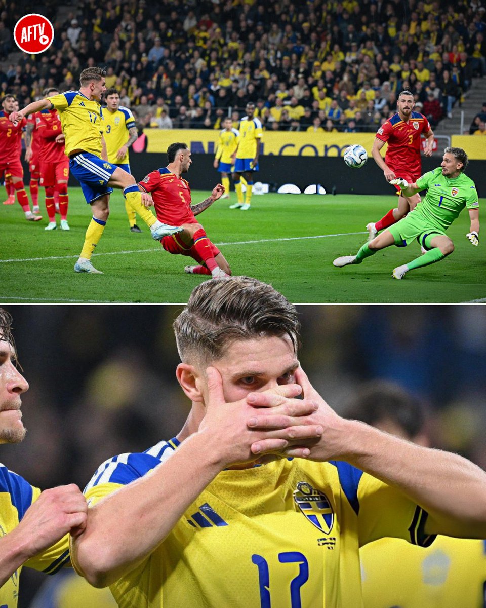 AFTVMedia's tweet photo. 📷 Viktor Gyokeres played 76 minutes, scored a goal, created a chance, maintained a 94% passing accuracy, and earned the highest rating (7.9) in Sweden’s 2-1 victory over Romania today.

Our go-to man if Havertz is potentially out with an injury? 👀 https://t.co/xuYHOCjBLl
