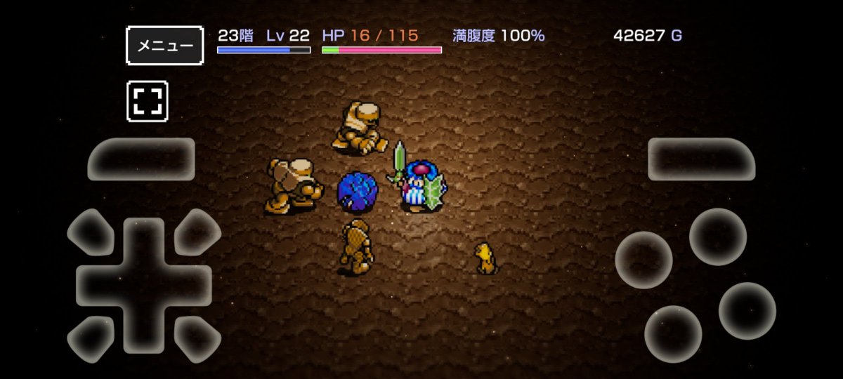 meso_killswitch's tweet photo. オレほどのローグライク大好きゲーマーからすりゃトルネコなんて楽勝だよなぁ！？と一手をミスってこの始末 https://t.co/QG1UTnJl4B