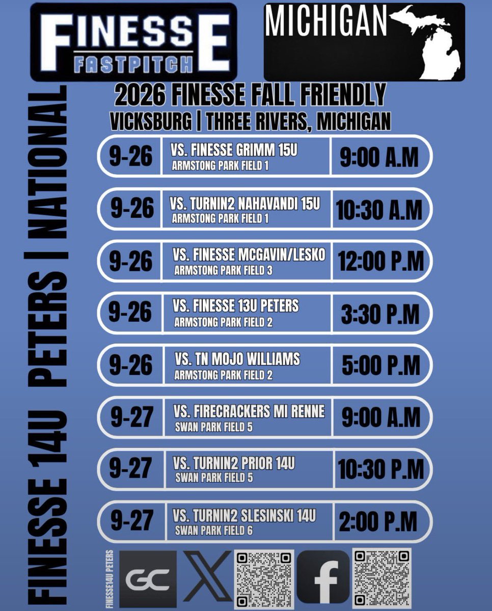 HannahRiley2031's tweet photo. Tournament this weekend in Three Oaks/Vicksburg! So excited to get on the fields and excited to see how we perform this weekend! @04_Finesse @FinesseOrg https://t.co/aF7jabcxhL