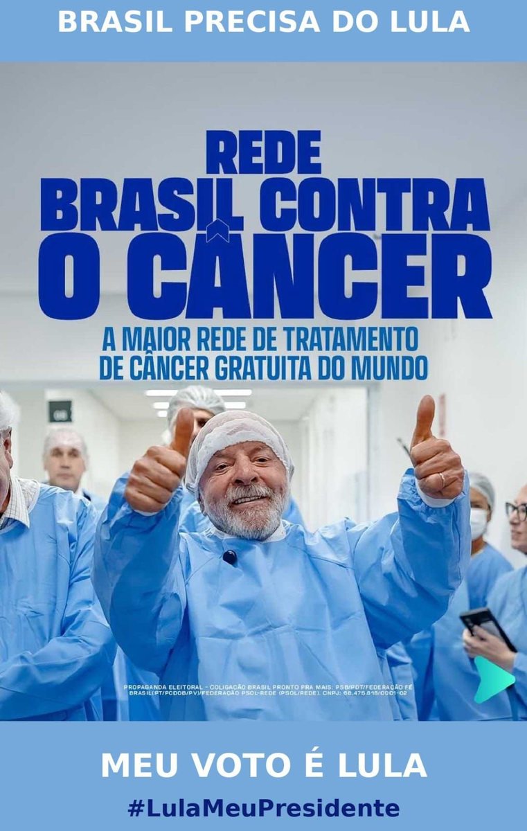 MoraesBFRRJ's tweet photo. LULA MUITO NECESSÁRIO
MEU VOTO É LULA
#LulaTransformaVidas https://t.co/2LRTPo5Hue