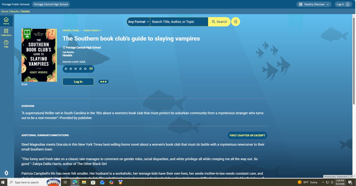 marylibrarymi's tweet photo. The Southern Book Club's Guide to Slaying Vampires by Grady Hendrix
Found in Michigan high school libraries and possibly the classrooms.
Rated 5/5 (Deviant Content)
Book Rating Review: https://t.co/AN8V4vSKY8
@OccupyLibraries @DaveBondyTV @protect_txchild https://t.co/zFPjAuVKVj