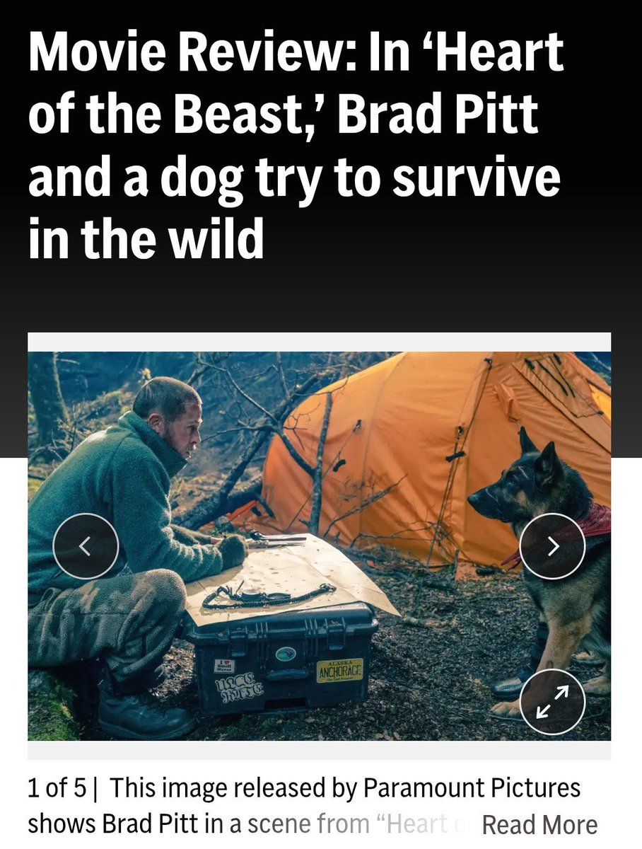 bigLukegomail's tweet photo. Just saw Brad Pitt's new movie Heart of the Beast. I highly recommend it. Think Alaska and adventure. 
😬😑👍👍 https://t.co/V2Z8aUApJO