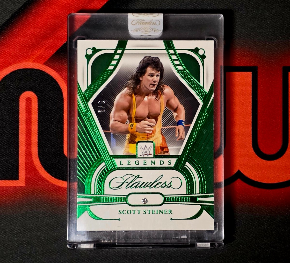 samwwesamwwe's tweet photo. 🎉 GIVEAWAY TIME!

One lucky collector will win this Scott Steiner Flawless Gem card limited to 5 copies! 🔥

TO ENTER: 
1️⃣ Follow @samwwesamwwe 
2️⃣ Like this post ❤️
3️⃣ Repost 🔄
4️⃣ Tag 2 friends in the replies to follow @samwwesamwwe 👇 

That’s it! Good luck! 

📅 Giveaway ends Monday, October 5 at 8 PM ET.

🏆 Winner will be announced Tuesday, October 6.

Not affiliated with or sponsored by X. No purchase necessary.